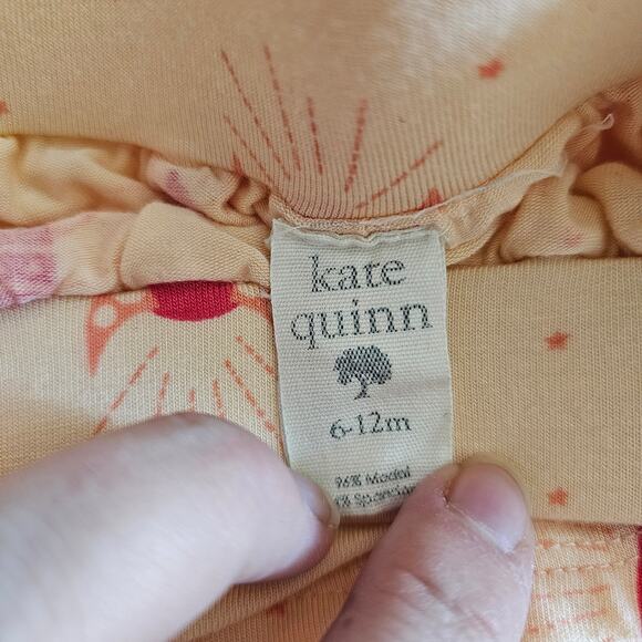 Kate Quinn EUC Baby Girl 6-12m Modal Coral Rocket Skirt Bloomer Pink - Picture 2 of 5